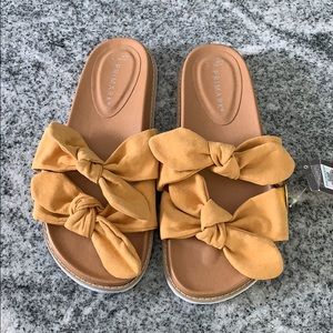 Yellow Bow Sandals